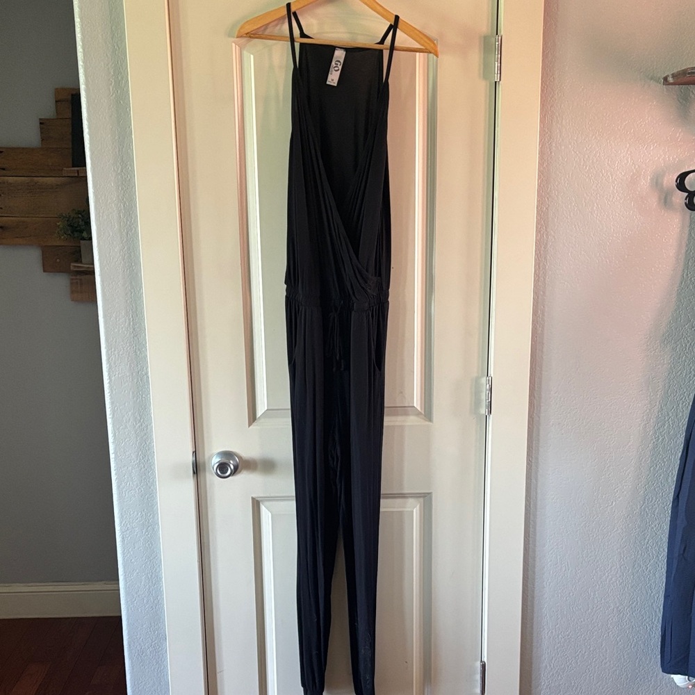 Go Couture Sleek Black Jumpsuit
